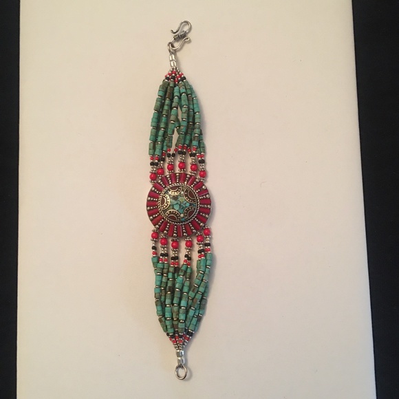 HOST PICK! Southwest Inspired Multistrand Bead and Stone Bracelet - Picture 2 of 3